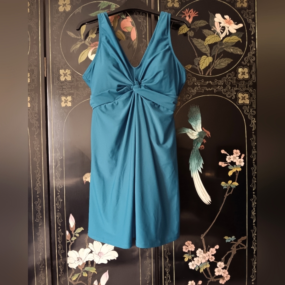 Shapermint Teal Swim Dress